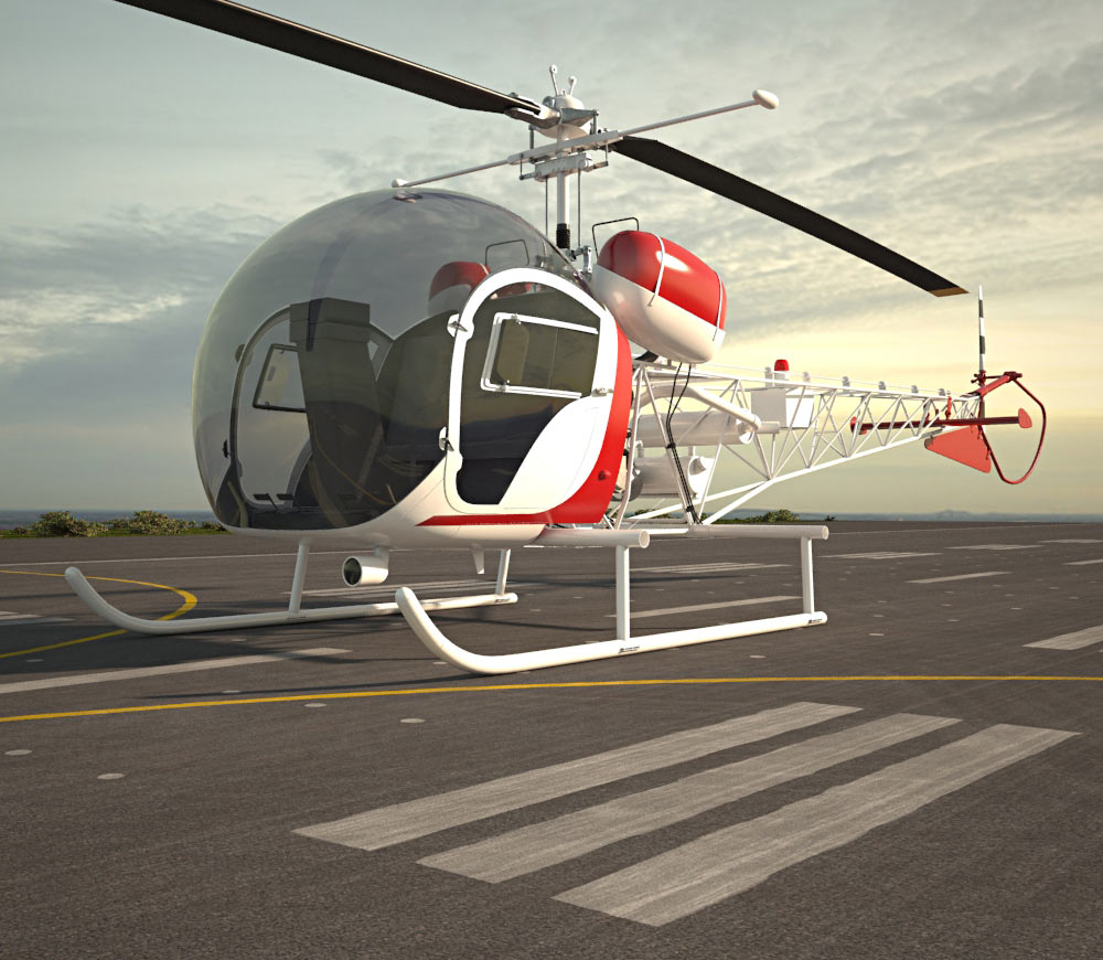 Bell 47 Modello 3D