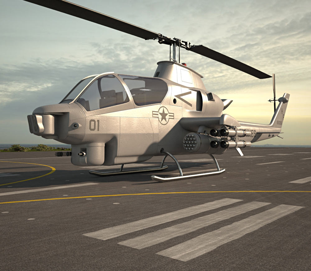 Bell AH-1 Cobra 3D-Modell