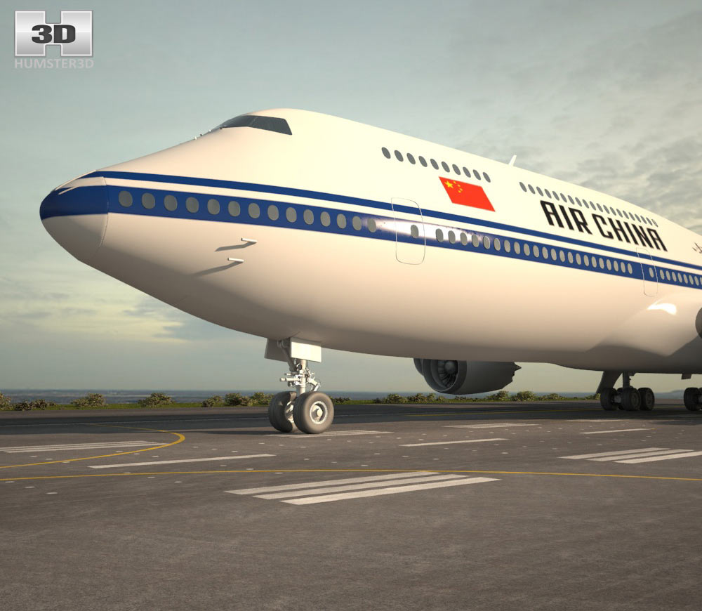 Boeing 747-8I Air China 3D 모델 