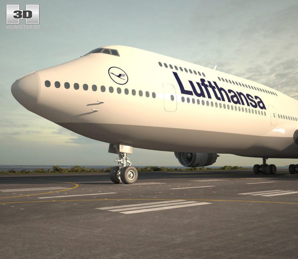 Boeing 747-8I Lufthansa Modelo 3d