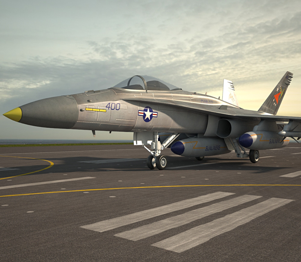 F/A-18黃蜂式戰鬥攻擊機 3D模型