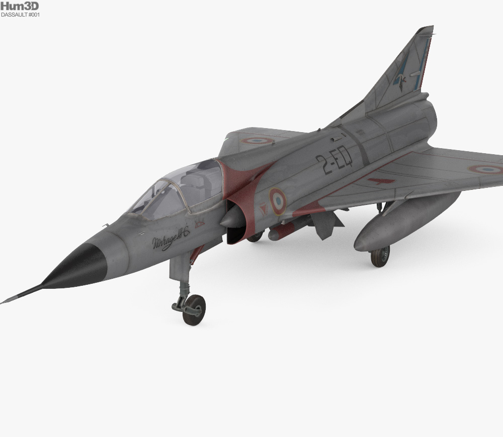 ミラージュIII 戦闘機 3Dモデル
