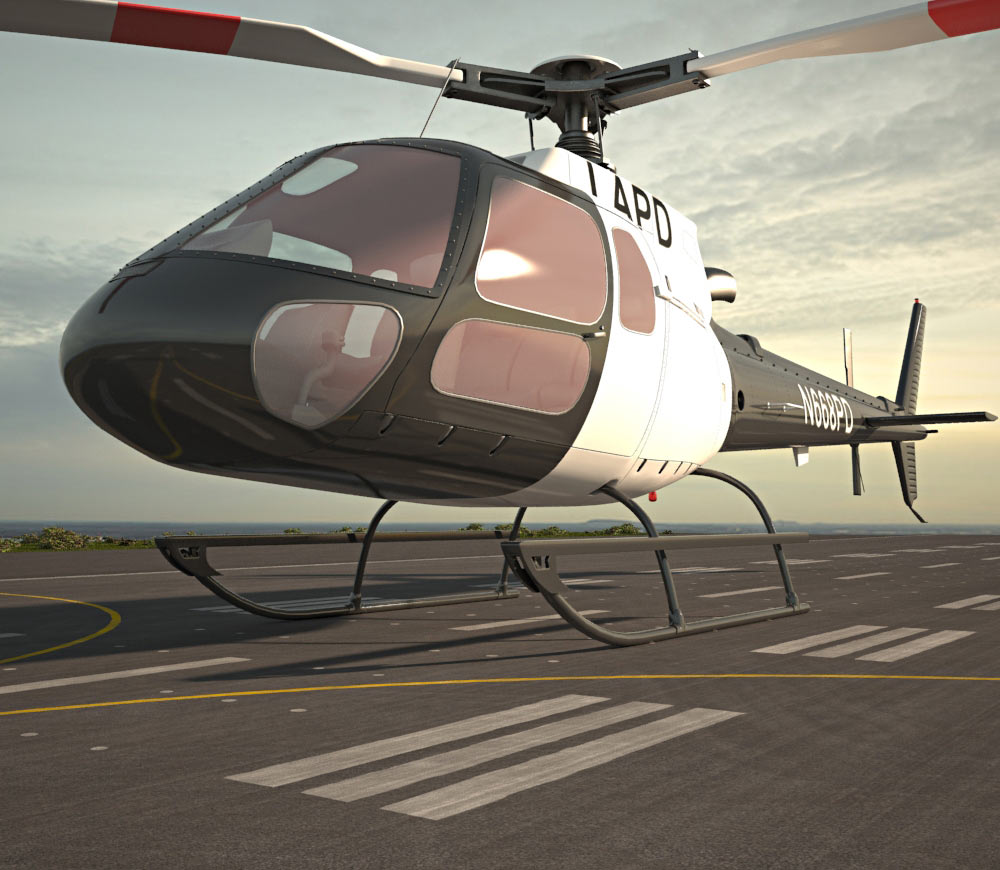 Eurocopter AS350 Modelo 3D
