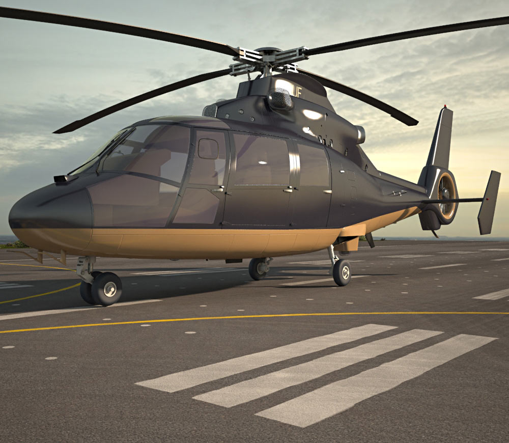Eurocopter AS365 Dauphin 3D модель