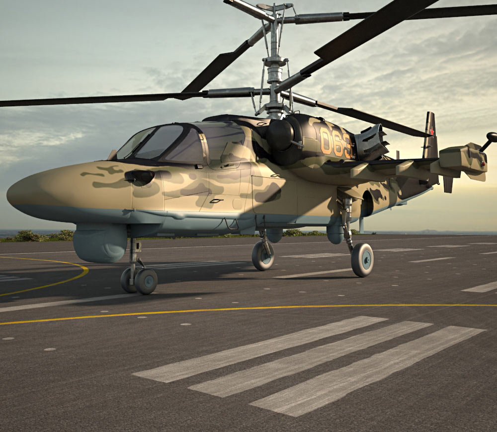 Kamov Ka-52 Alligator Modello 3D