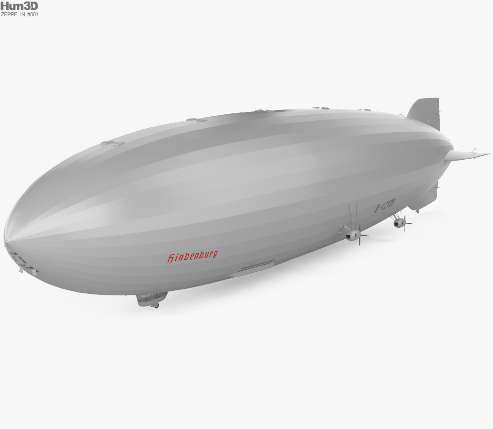 LZ 129 Hindenburg Zeppelin Modelo 3d