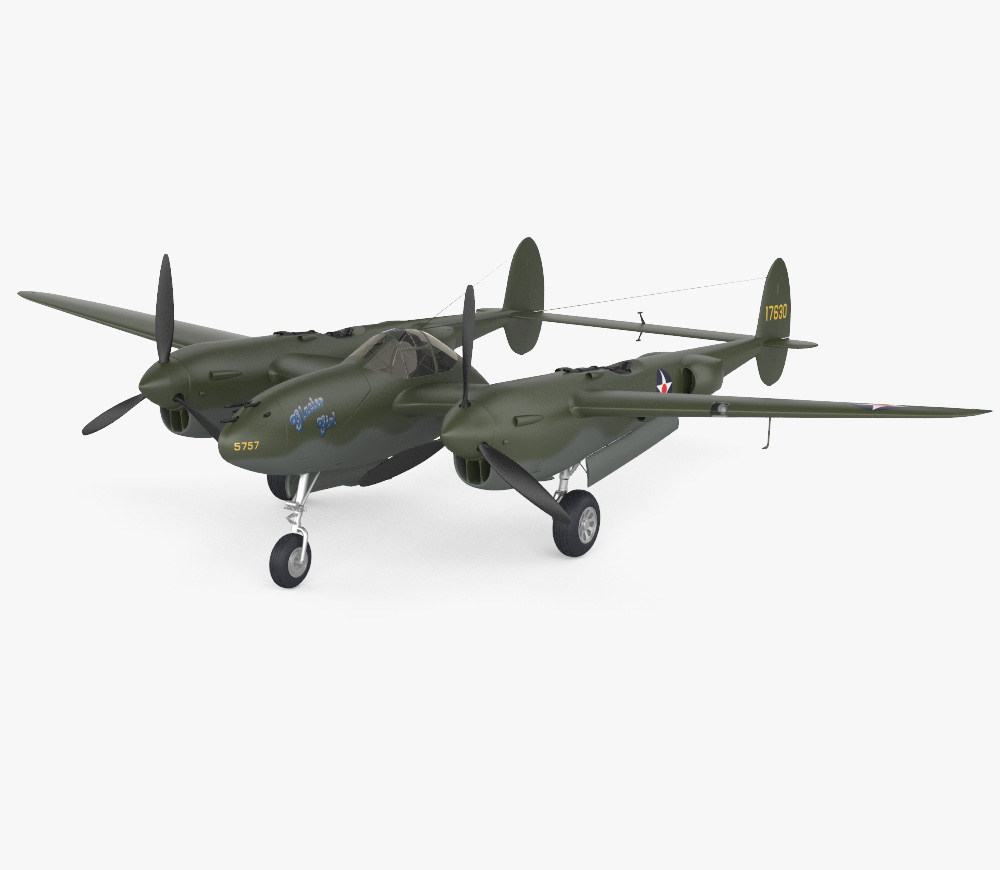 Lockheed P-38 Lightning 3D модель