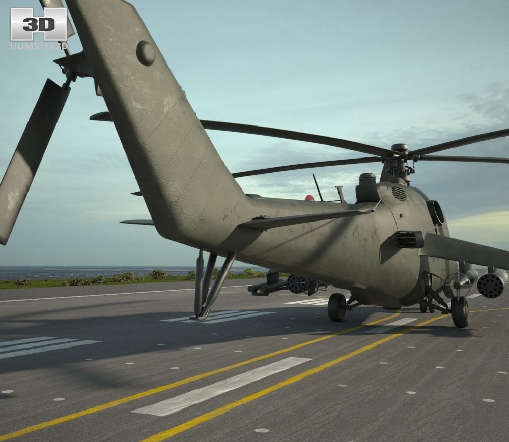 OBJ file Mil Mi-24・3D printer model to download・Cults