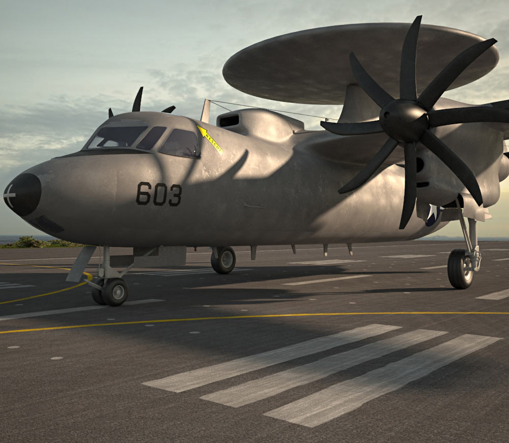 Northrop Grumman E-2 Hawkeye 3D-Modell