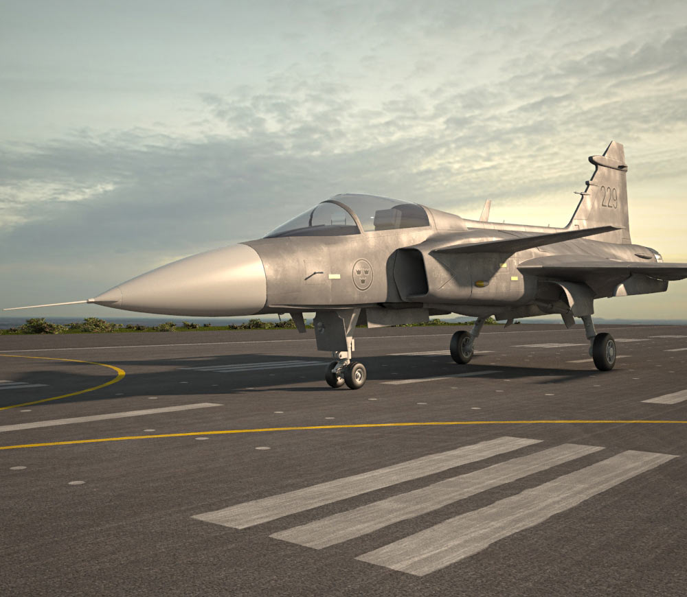 Saab JAS 39 Gripen 3d model