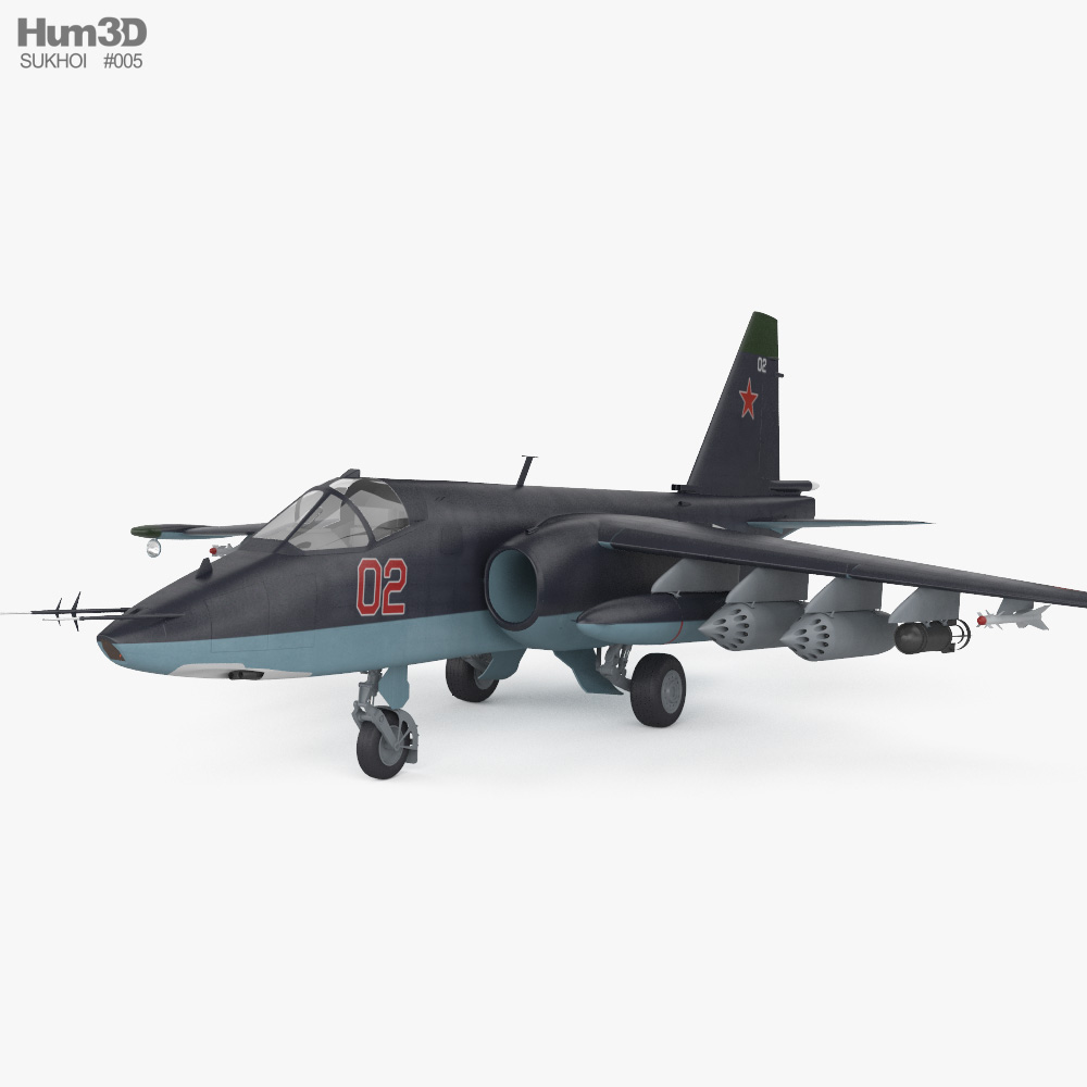 Sujói Su-25 Modelo 3D