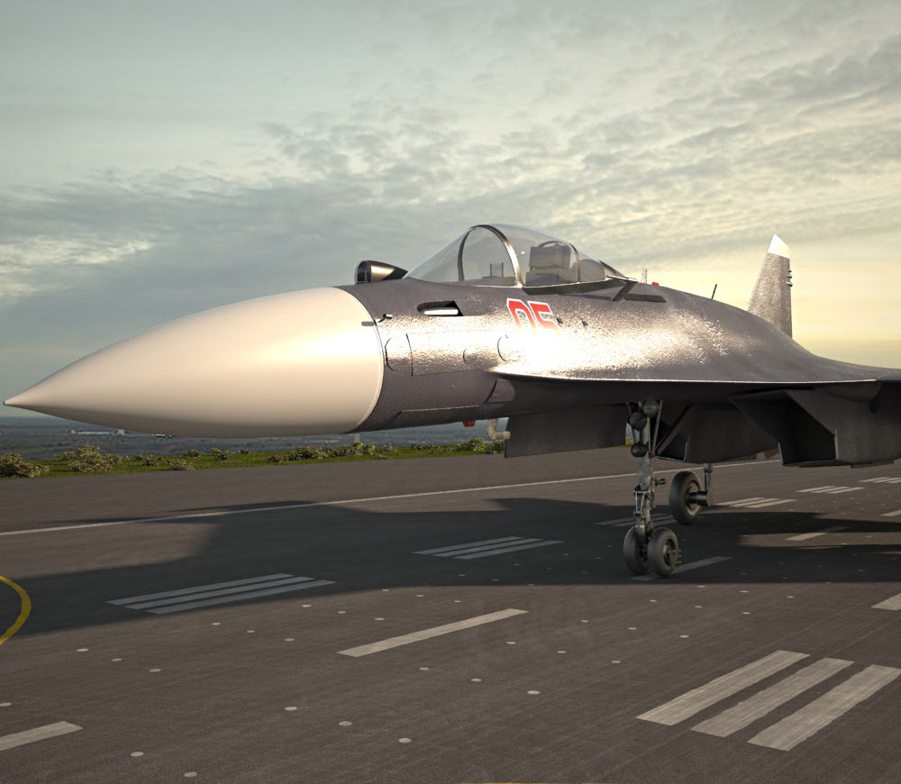 수호이 Su-35 3D 모델 