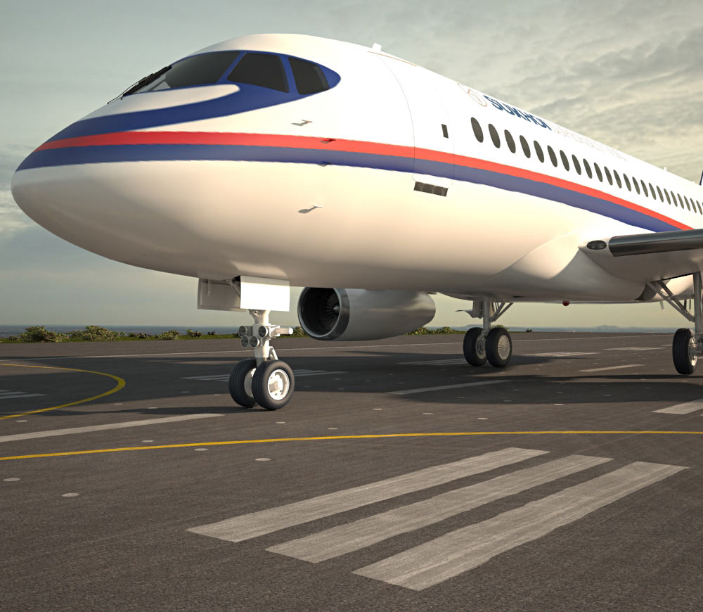 Sukhoi Superjet 100 3D модель