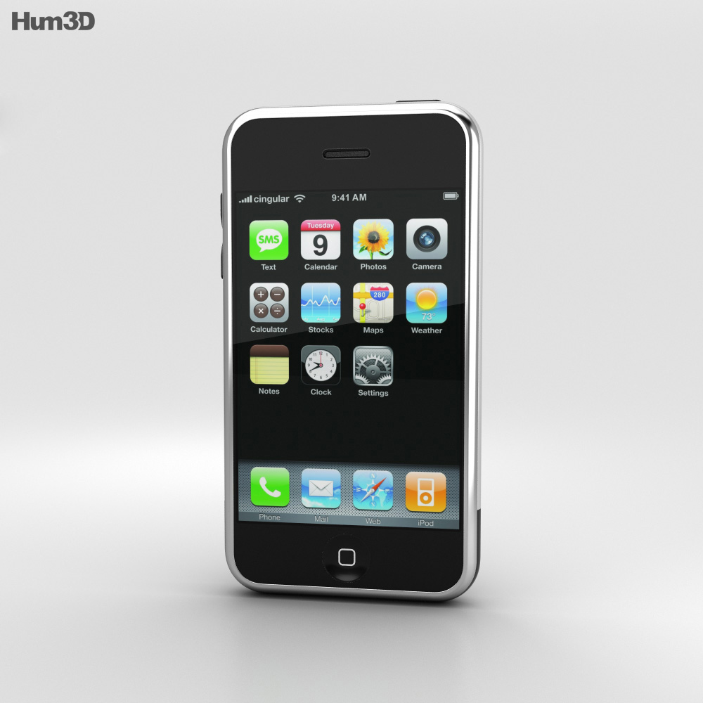Apple iPhone (1st gen) Black 3d model