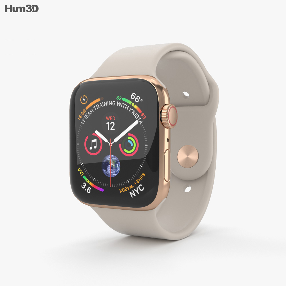 Apple Watch Series 4 44mm Gold Stainless Steel Case with Stone