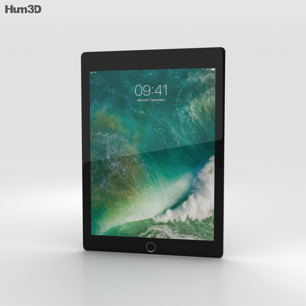 Apple iPad 9.7-inch Cellular Space Gray 3D 모델 