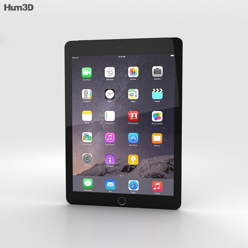 Apple iPad Air 2 Cellular Space Grey 3d model