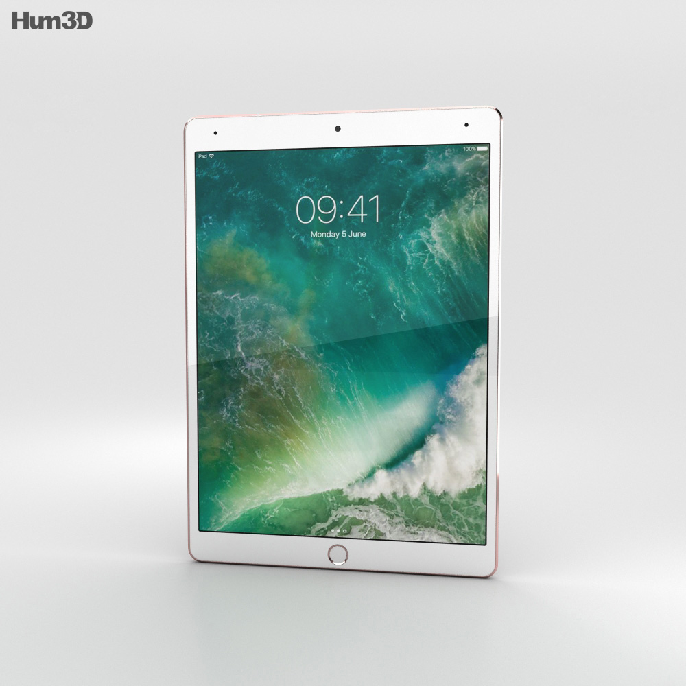 Apple iPad Pro 10.5-inch (2017) Cellular Rose Gold 3D模型- 电子