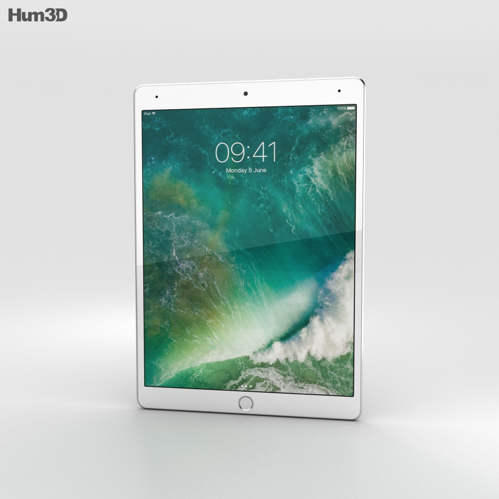 Apple iPad Pro 10.5-inch (2017) Cellular Silver Modèle 3d