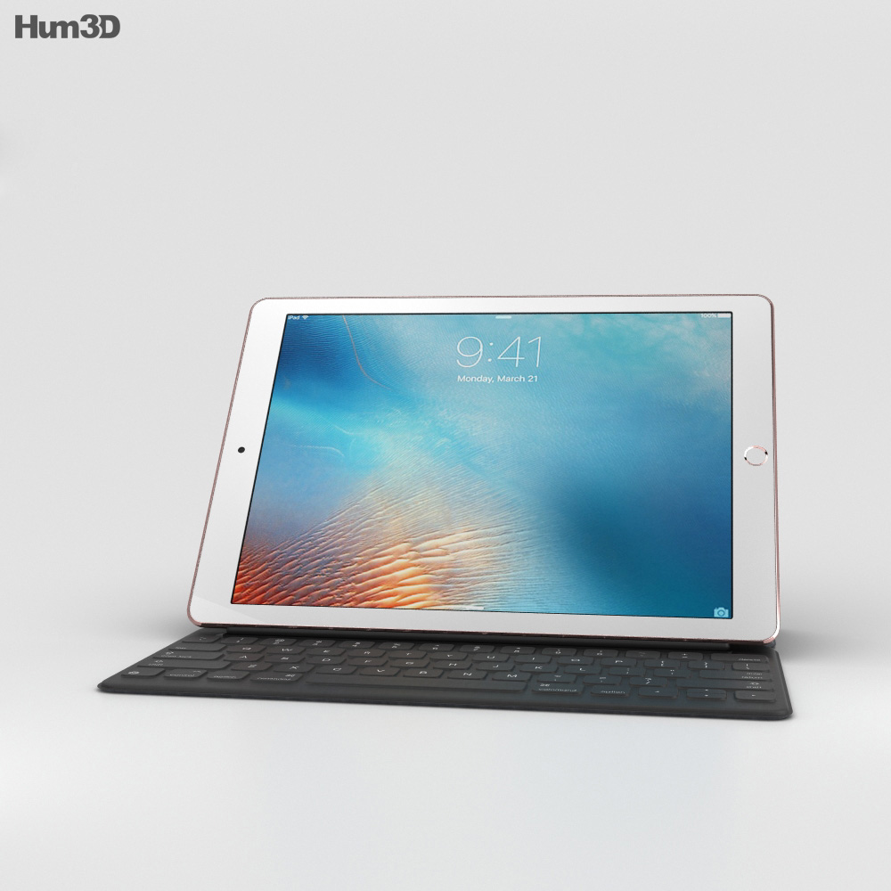 Apple iPad Pro 9.7-inch Rose Gold 3Dモデル