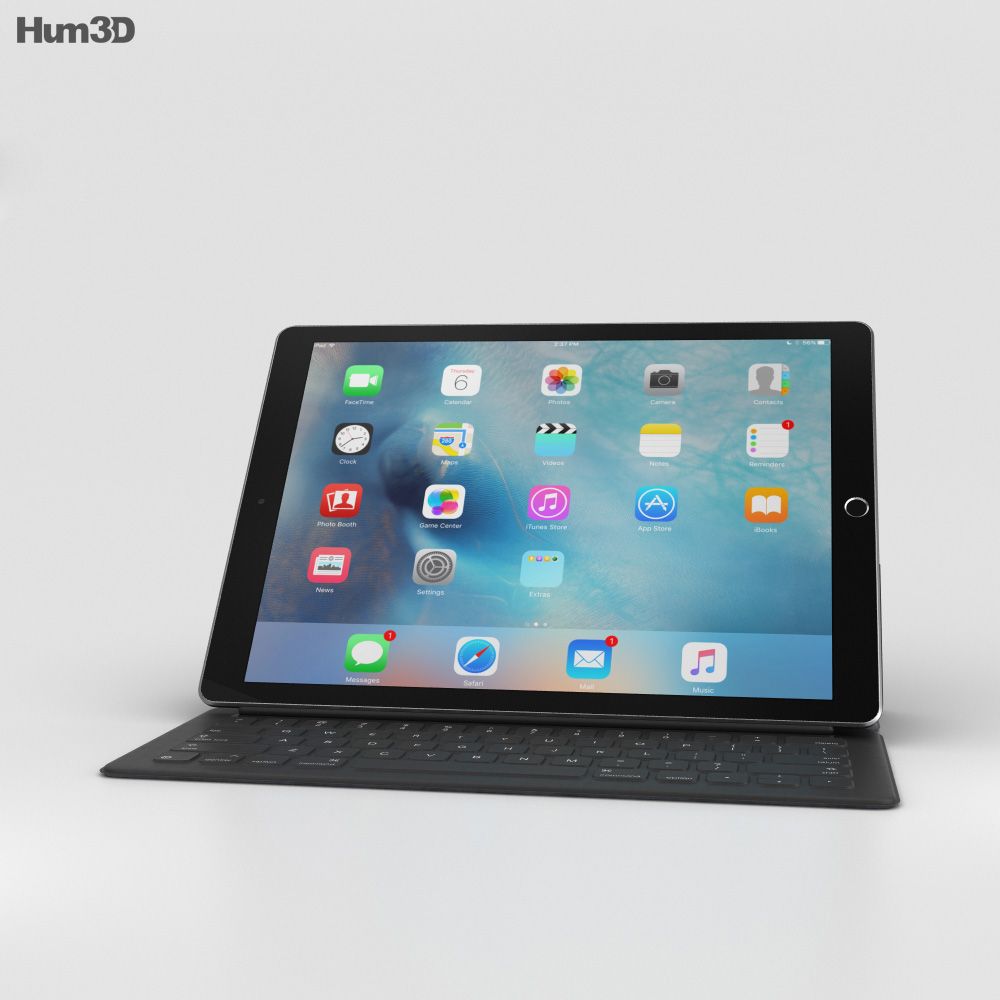 Apple iPad Pro 12.9-inch Space Gray 3D модель