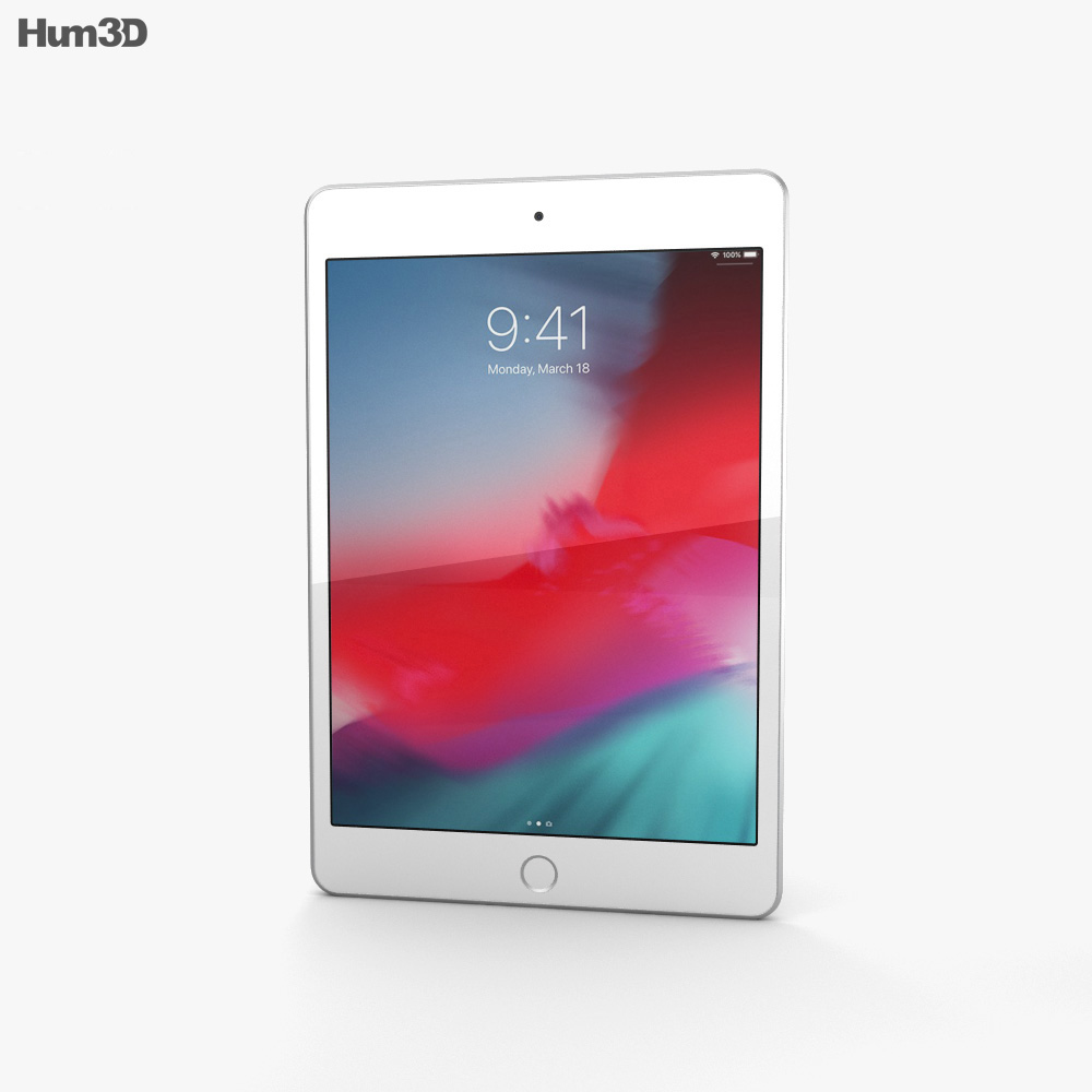 Apple iPad mini (2019) Silver Modèle 3d
