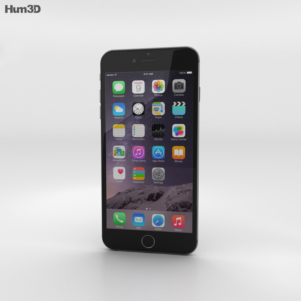 Apple iPhone 6 Plus Space Gray Modèle 3d