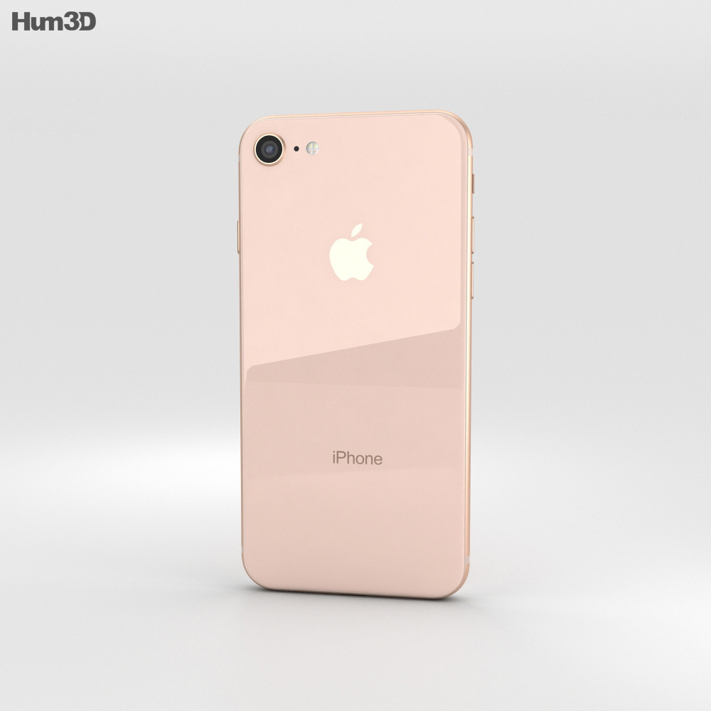 Apple iPhone 8 Gold 3Dモデル ダウンロード
