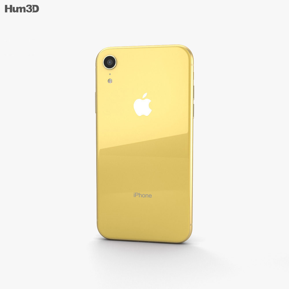 Apple iPhone XR イエロー 3Dモデル download