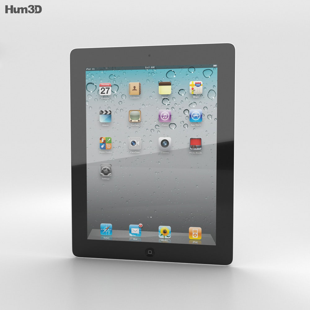 Apple iPad 2 WiFi 3D-Modell