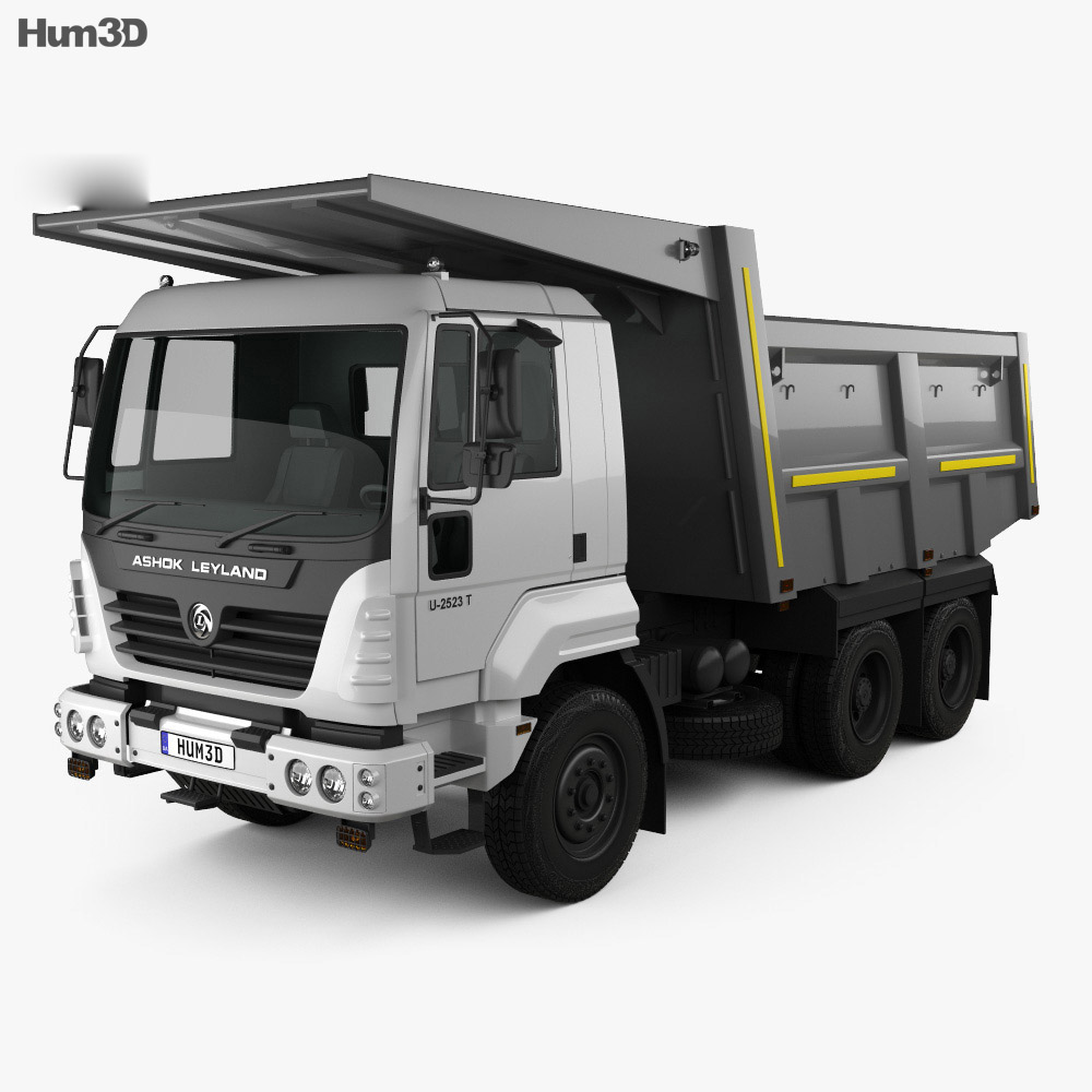 Ashok Leyland U-2523 T 덤프 트럭 2015 3D 모델 