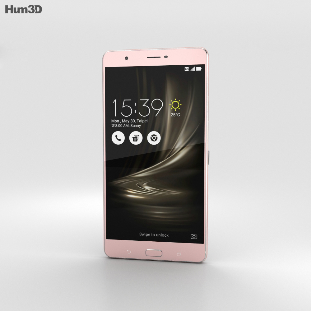 Asus Zenfone 3 Ultra Metallic Pink Modelo 3D