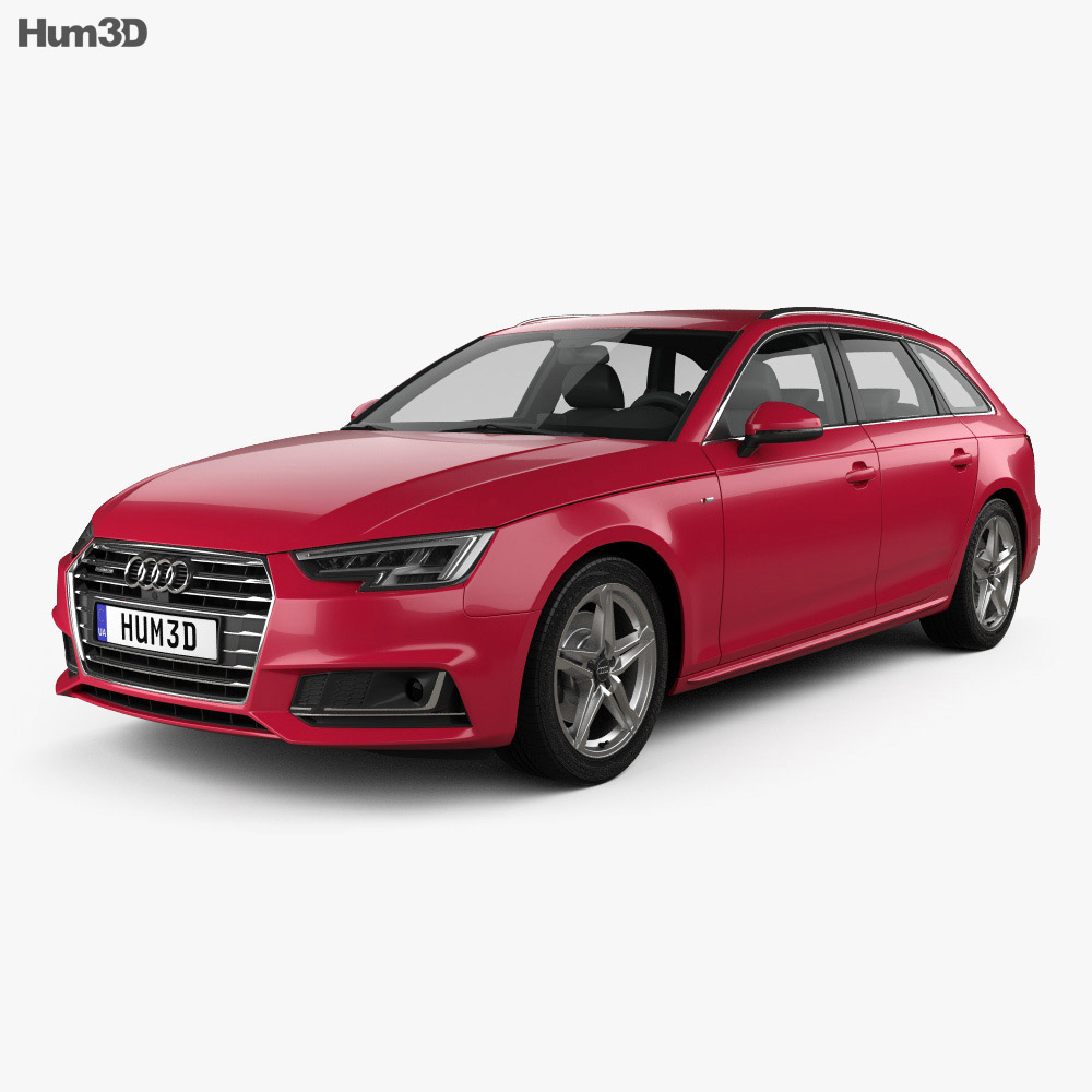 Audi A4 (B9) avant S-Line 2019 3d model