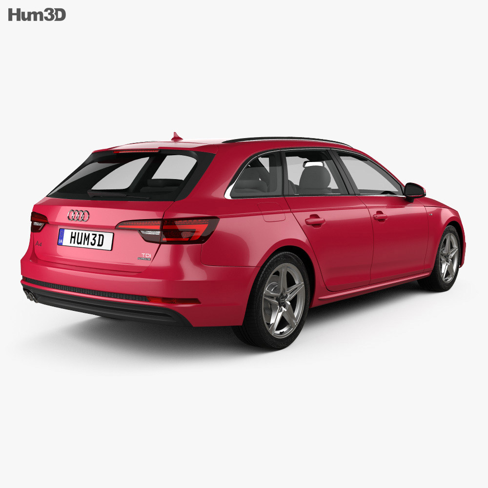 Audi A4 (B9) avant S-Line 2019 3D model - Download Vehicles on