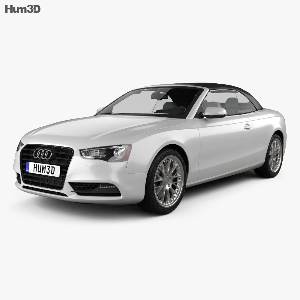Audi A5 cabriolet with HQ interior 2015 3d model