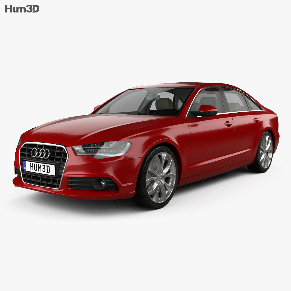 Audi A6 (C7) 인테리어 가 있는 2015 3D 모델 