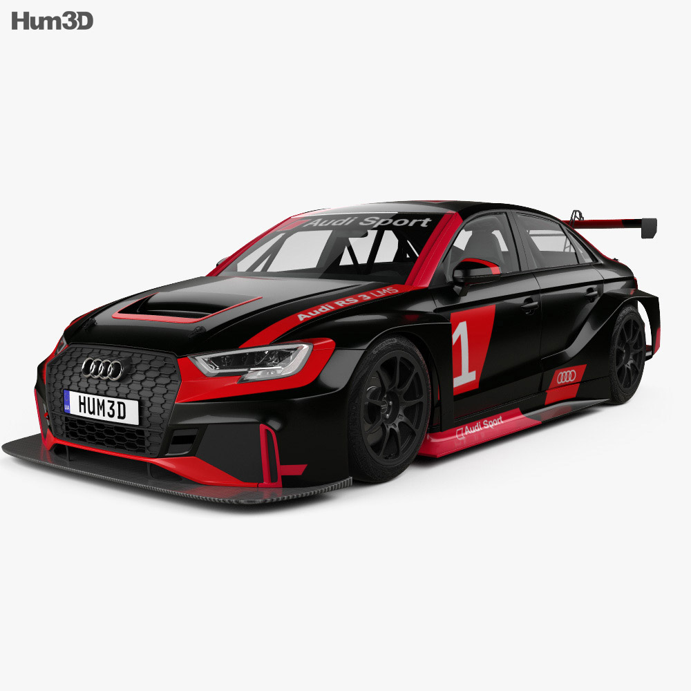 Audi RS3 LMS 2018 3D 모델 