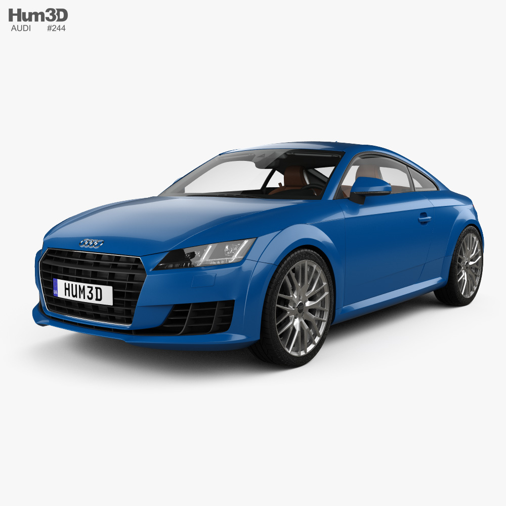 Audi TT купе с детальным интерьером 2017 3D модель