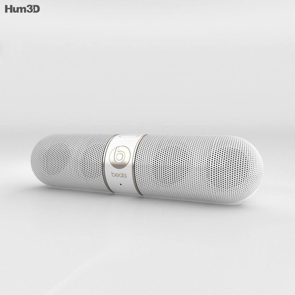 Beats Pill 2.0 Wireless Speaker Gold 3d model