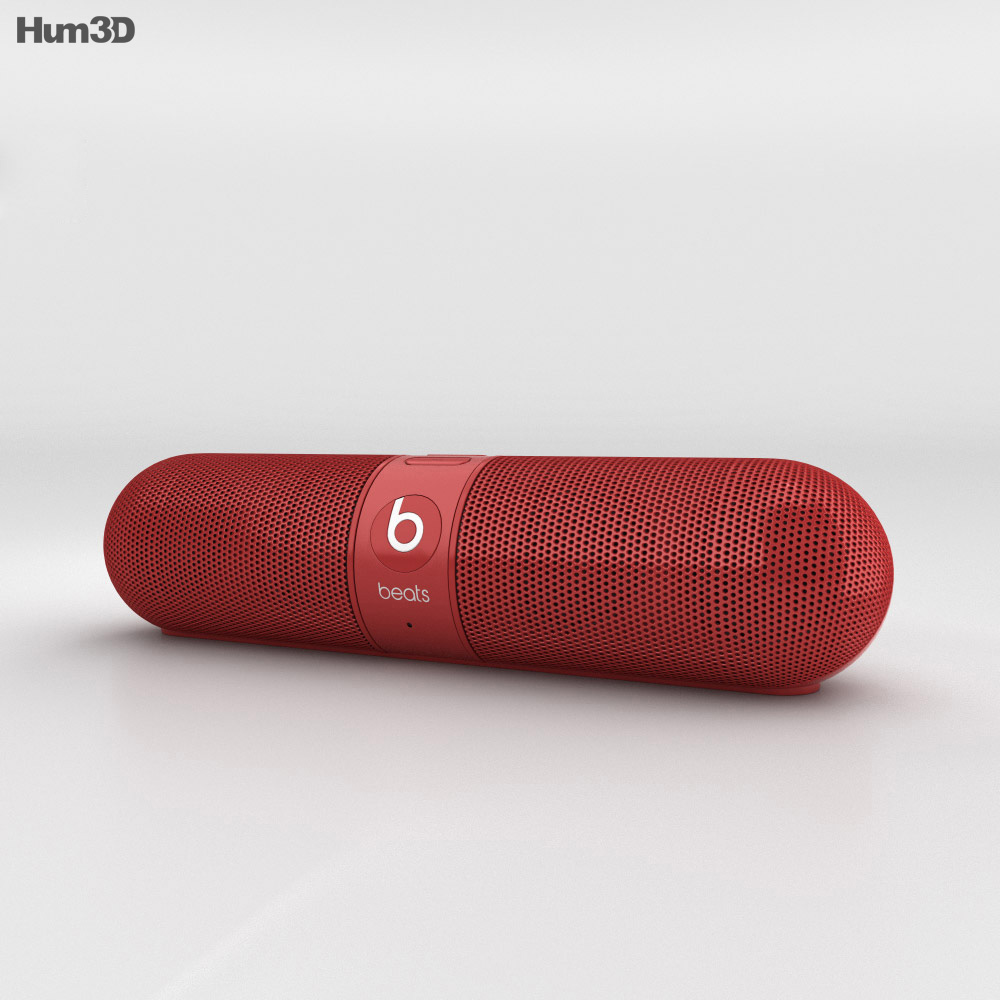 Beats Pill 2.0 无线 音频音箱 Red 3D模型