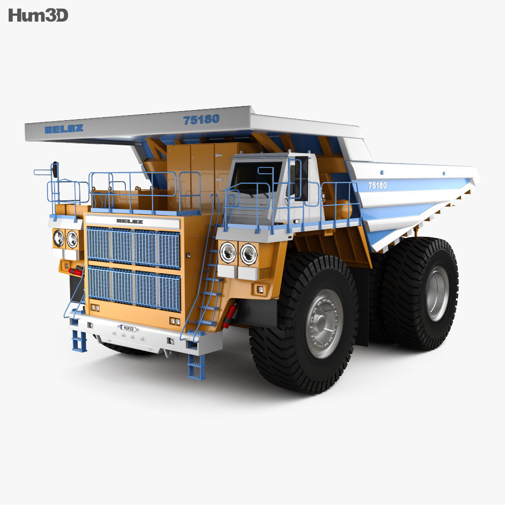 BelAZ 75180 덤프 트럭 2018 3D 모델 