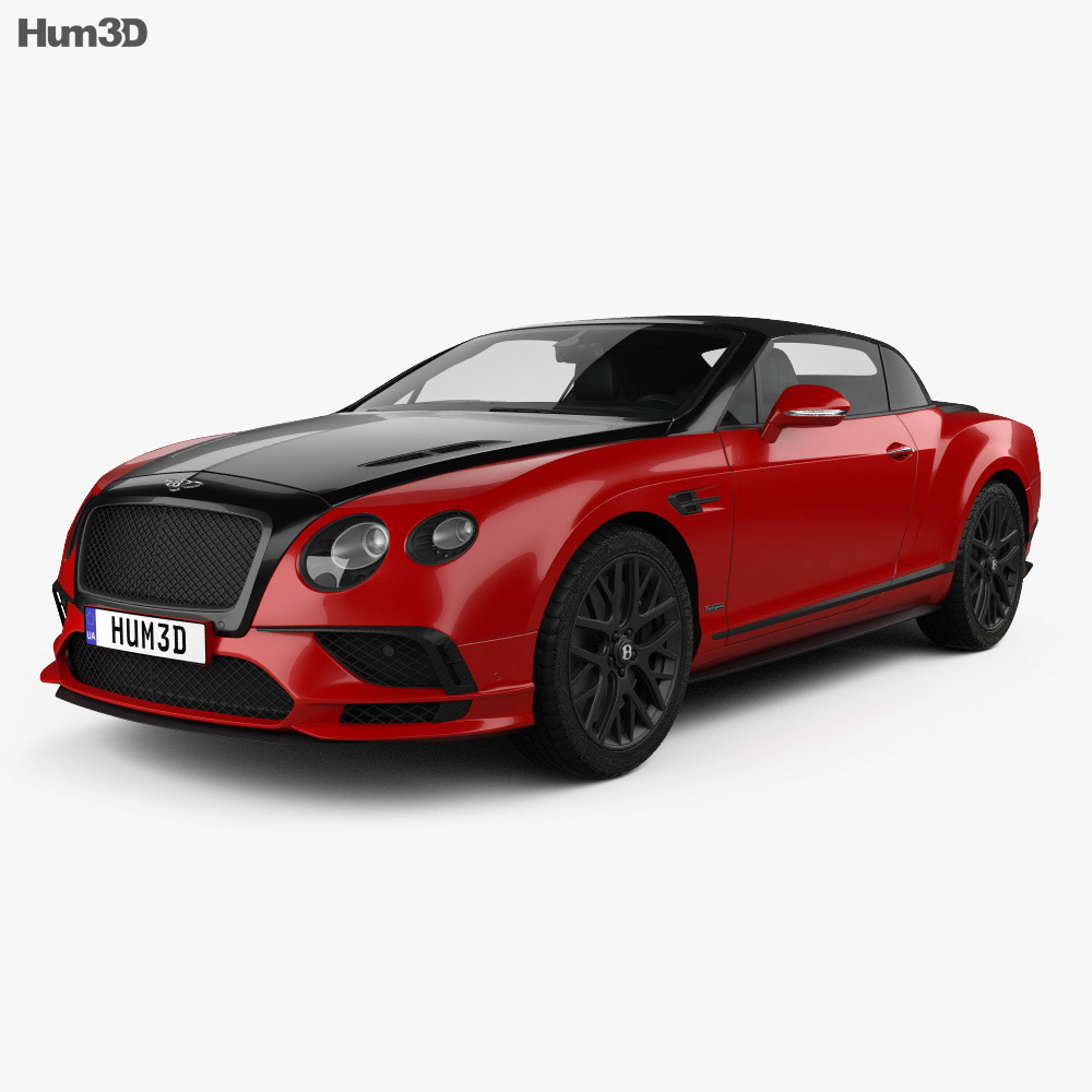 Bentley Continental GT Supersports コンバーチブル 2019 3Dモデル