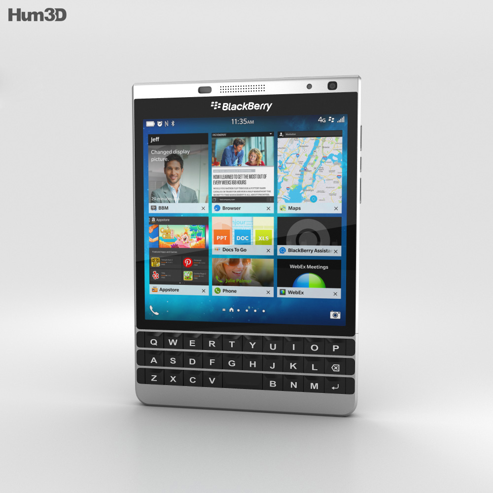 BlackBerry Passport Silver Edition 3Dモデル - ダウンロード 電子 ...