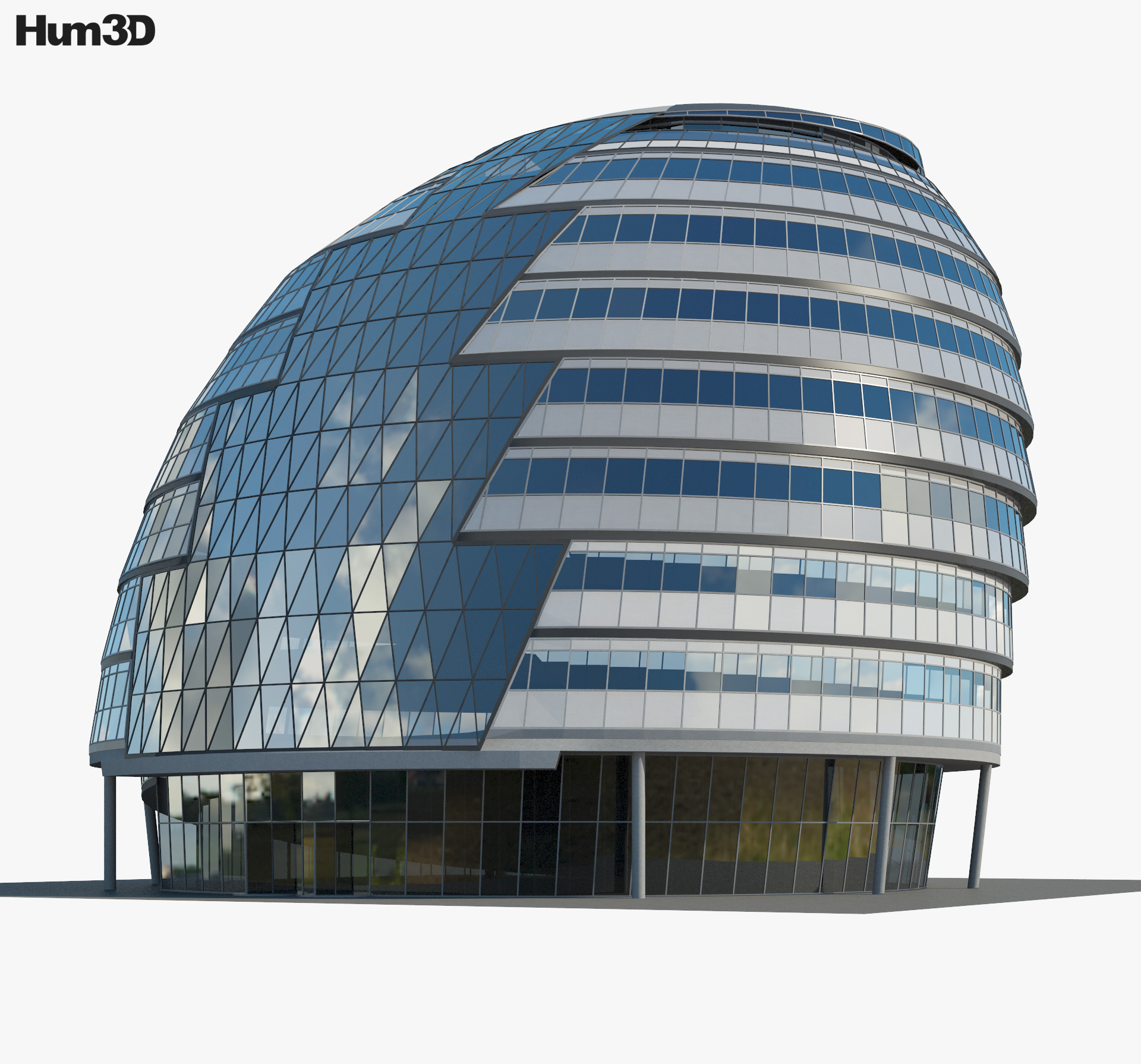 シティ・ホール ロンドン 3Dモデル