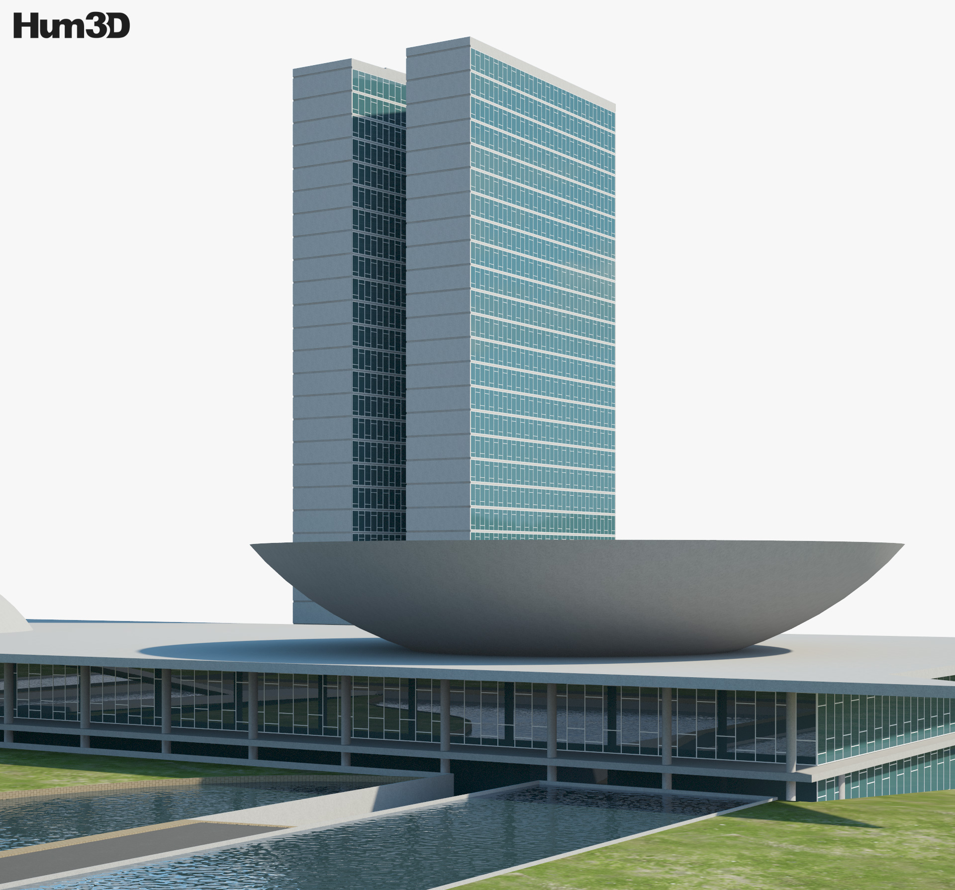 Палац Національного конгресу Бразилії 3D модель