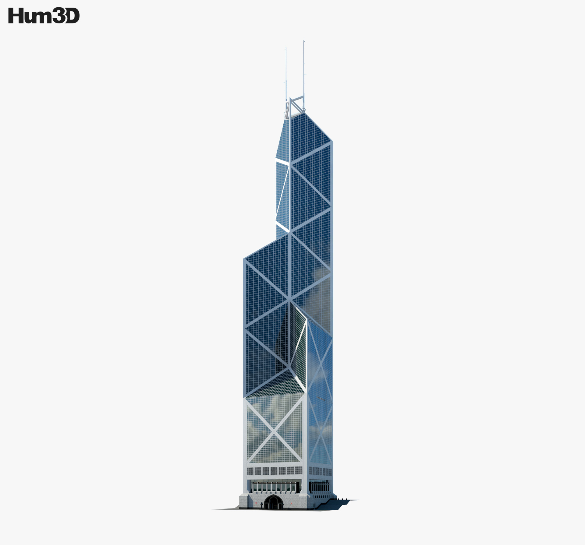 Bank of China Tower (Hong Kong) 3d model