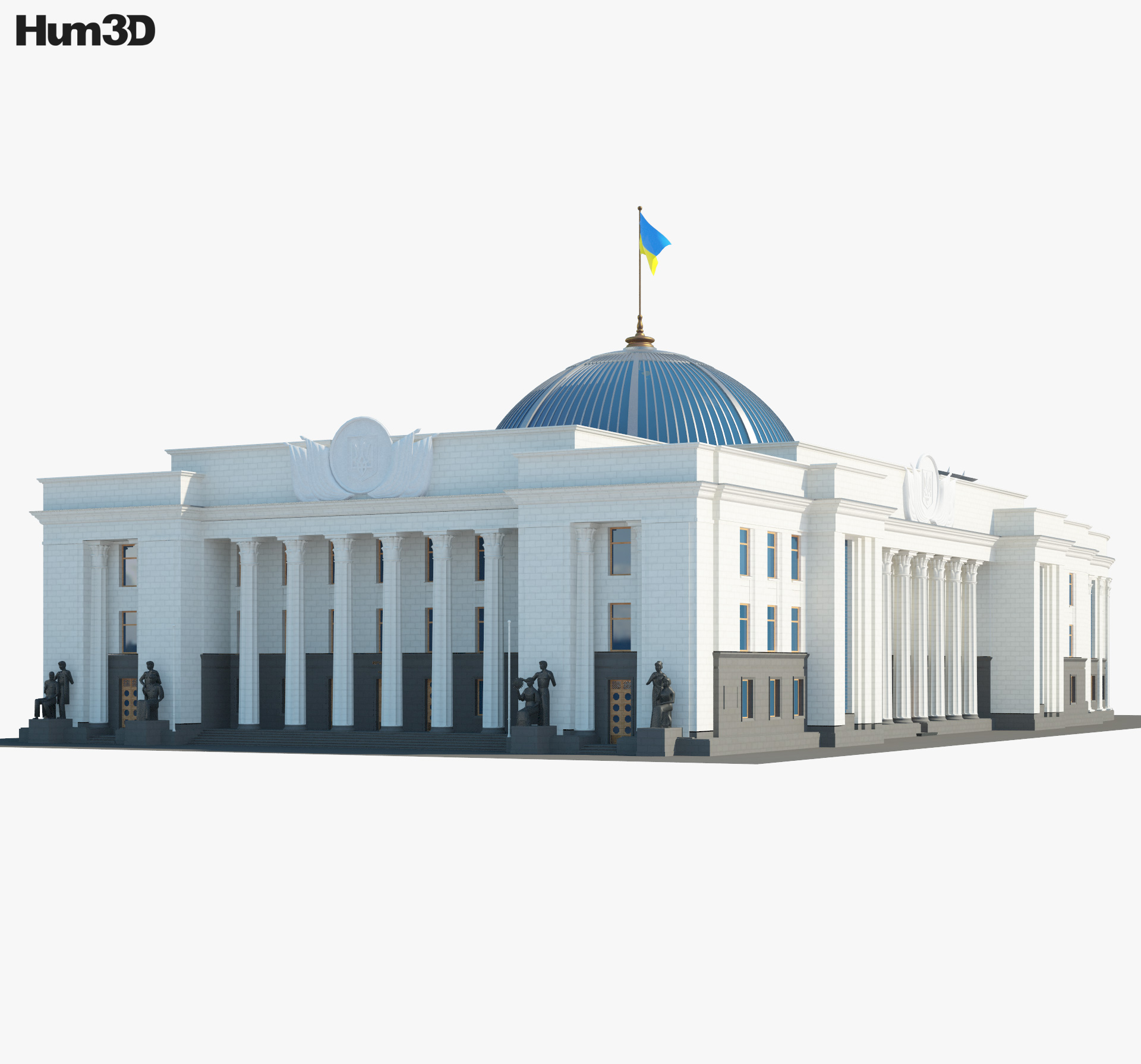 Verkhovna Rada of Ukraine building 3d model