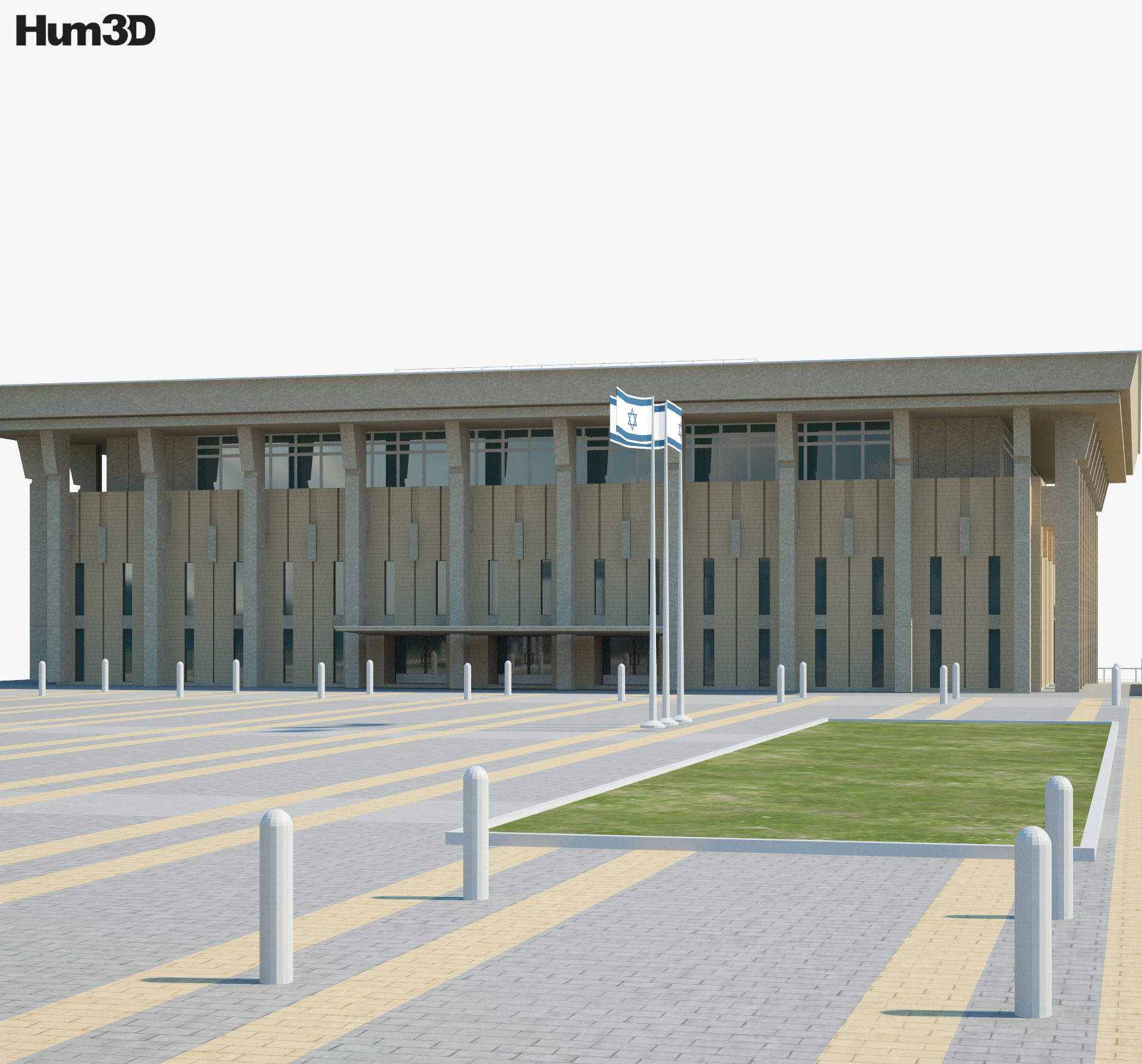 Knesset Building 3D 모델 