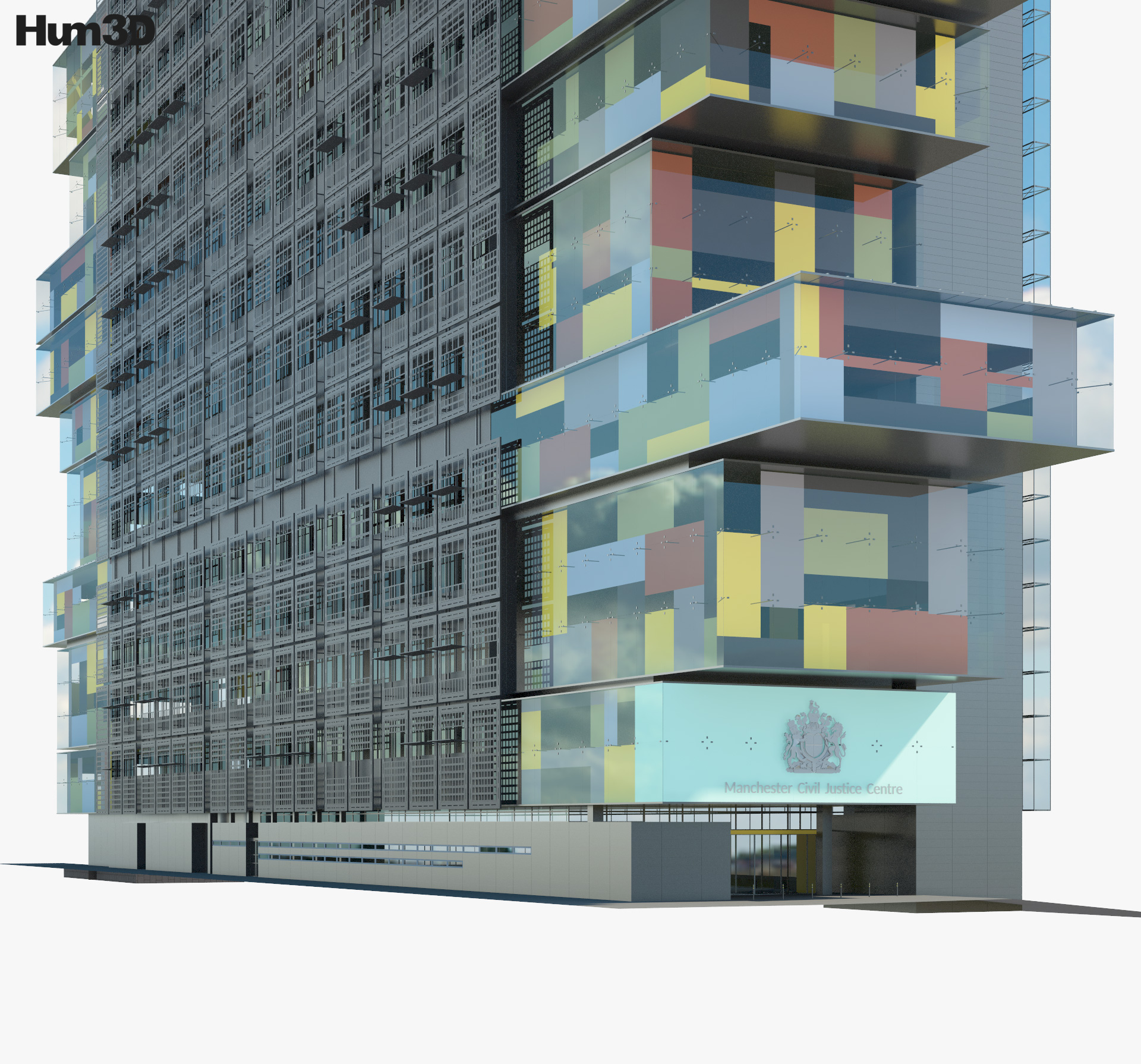 Manchester Civil Justice Centre 3D model - Download Buildings on ...