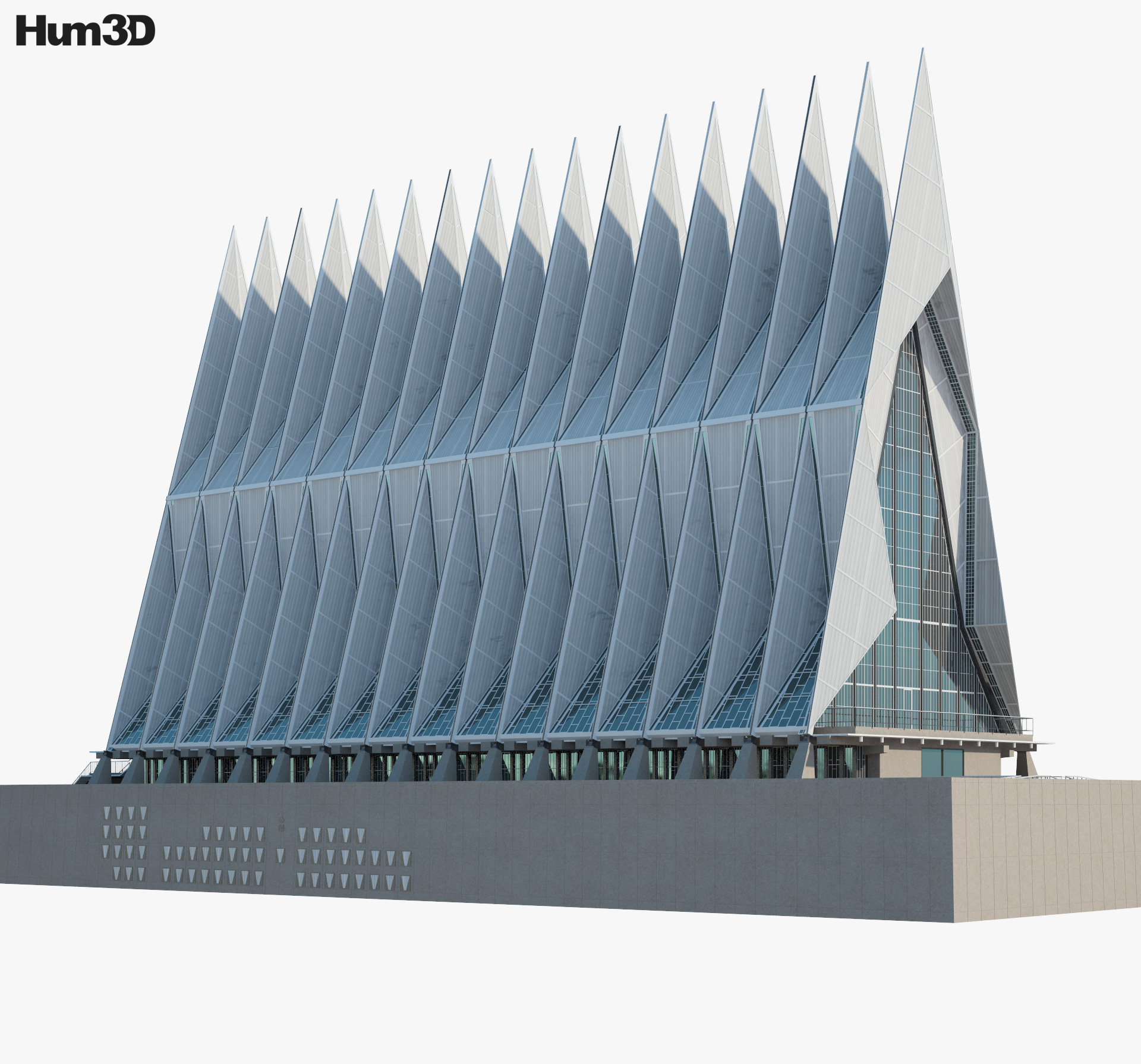 Кадетська каплиця Академії ВПС США 3D модель